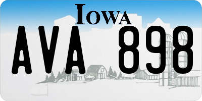 IA license plate AVA898
