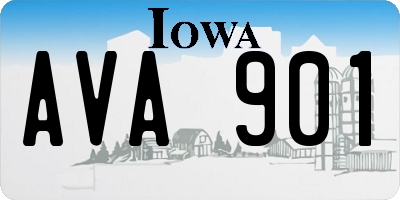 IA license plate AVA901