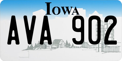 IA license plate AVA902