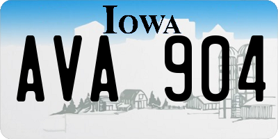 IA license plate AVA904