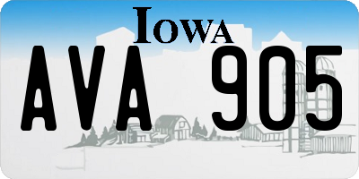 IA license plate AVA905