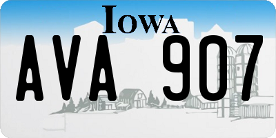 IA license plate AVA907