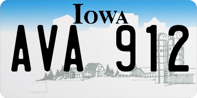 IA license plate AVA912