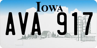IA license plate AVA917
