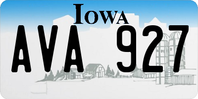 IA license plate AVA927