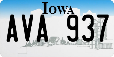 IA license plate AVA937