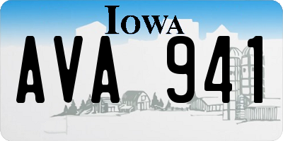 IA license plate AVA941