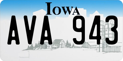 IA license plate AVA943