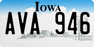 IA license plate AVA946