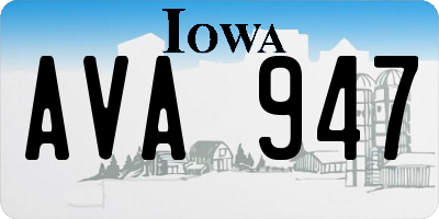 IA license plate AVA947