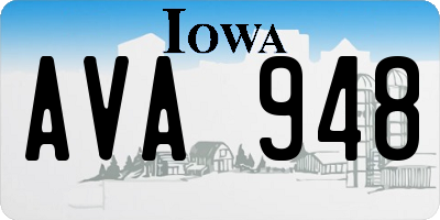 IA license plate AVA948