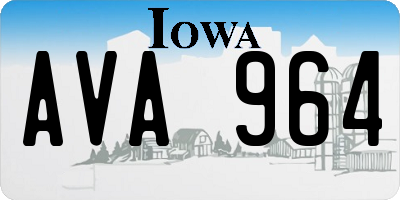 IA license plate AVA964
