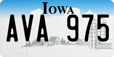 IA license plate AVA975