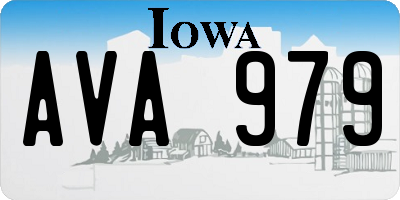 IA license plate AVA979