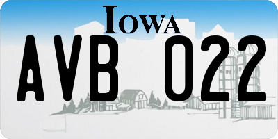IA license plate AVB022
