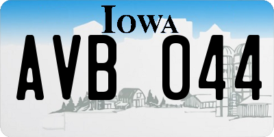 IA license plate AVB044