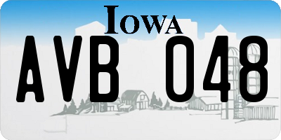 IA license plate AVB048