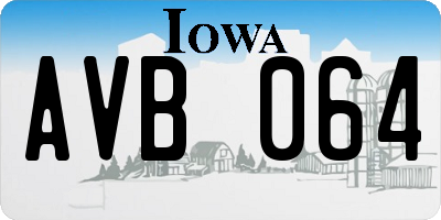 IA license plate AVB064