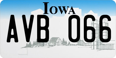 IA license plate AVB066