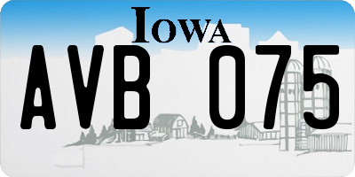 IA license plate AVB075