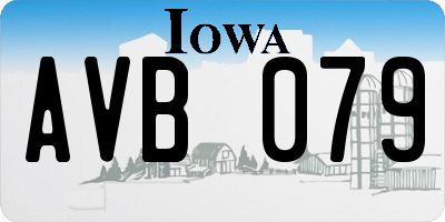 IA license plate AVB079