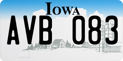 IA license plate AVB083