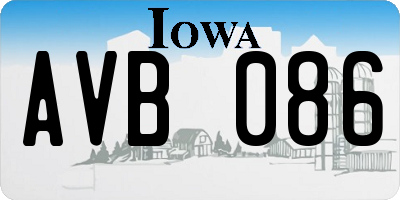 IA license plate AVB086