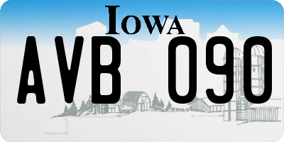 IA license plate AVB090