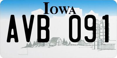 IA license plate AVB091