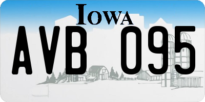 IA license plate AVB095