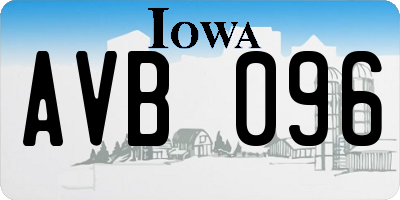 IA license plate AVB096