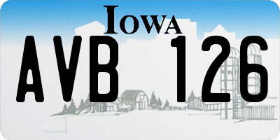 IA license plate AVB126
