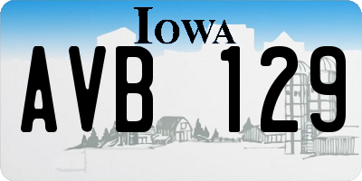 IA license plate AVB129