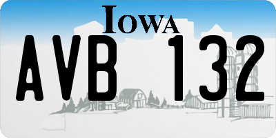 IA license plate AVB132