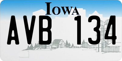IA license plate AVB134