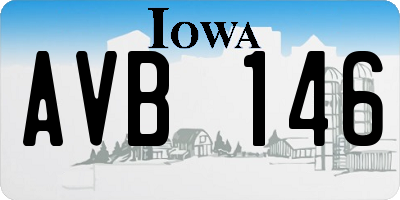 IA license plate AVB146