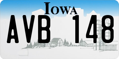 IA license plate AVB148