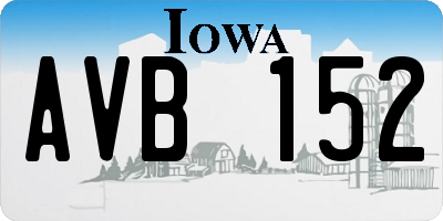 IA license plate AVB152