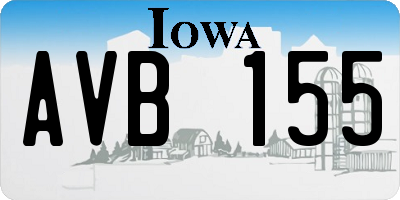 IA license plate AVB155