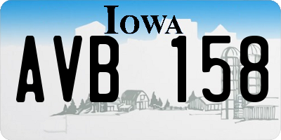 IA license plate AVB158
