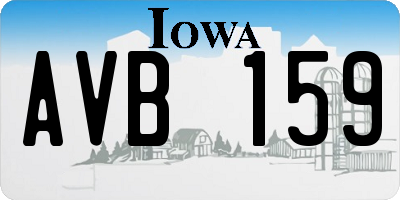 IA license plate AVB159