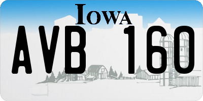 IA license plate AVB160