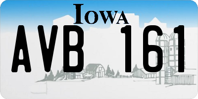 IA license plate AVB161