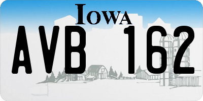 IA license plate AVB162