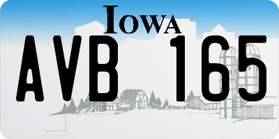 IA license plate AVB165