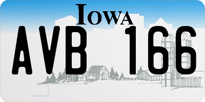 IA license plate AVB166