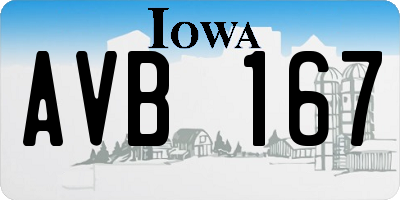 IA license plate AVB167