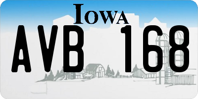IA license plate AVB168