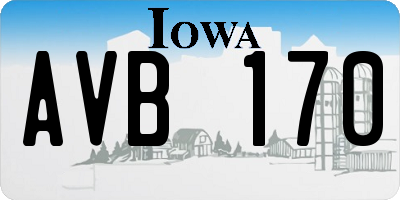 IA license plate AVB170