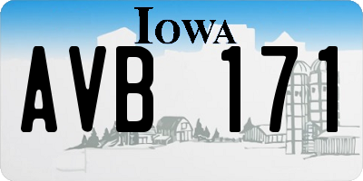 IA license plate AVB171